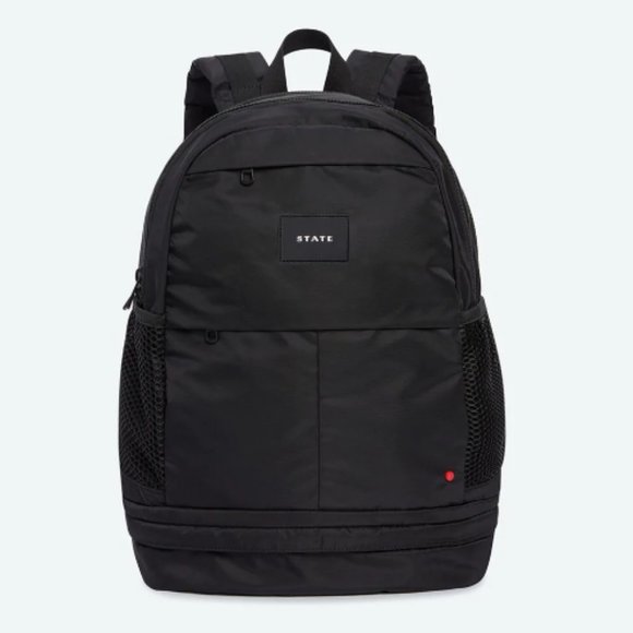 State Backpack Lenox Coated Canvas Black - Picture 1 of 12